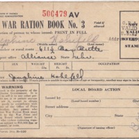 War Ration Book No. 3