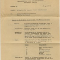 Army Service Forces: Information for Organized Reserve Corps Personal 18, April 1946